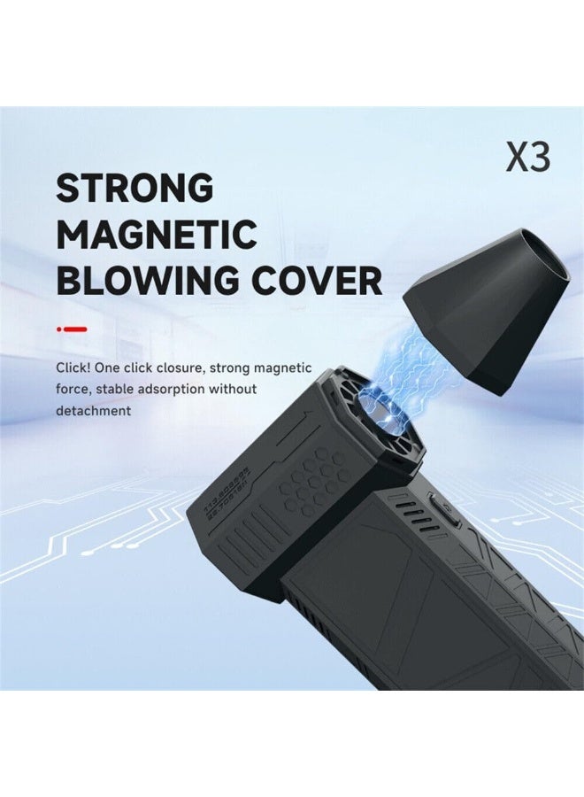 مروحة توربو نفاثة صغيرة قابلة لإعادة الشحن بسرعة 130,000 دورة في الدقيقة - منفاخ يدوي قوي بمحرك بدون فرش، تحكم متعدد السرعات، حماية حرارية وعمر بطارية طويل - Image 5